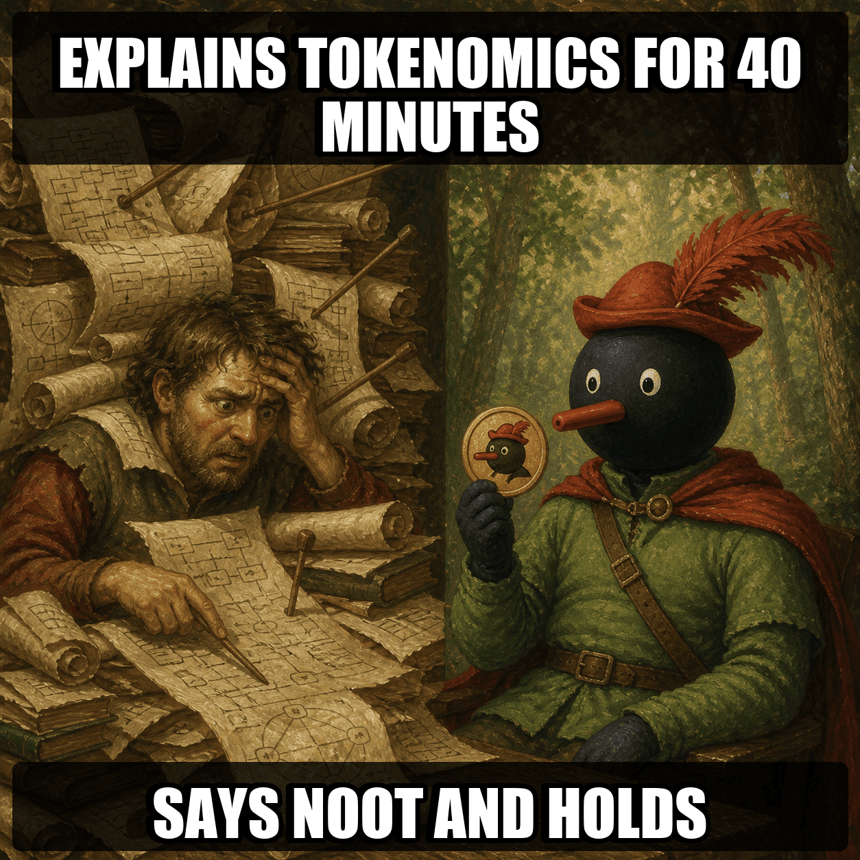 A nervous trader and confident Robin Noot side by side
