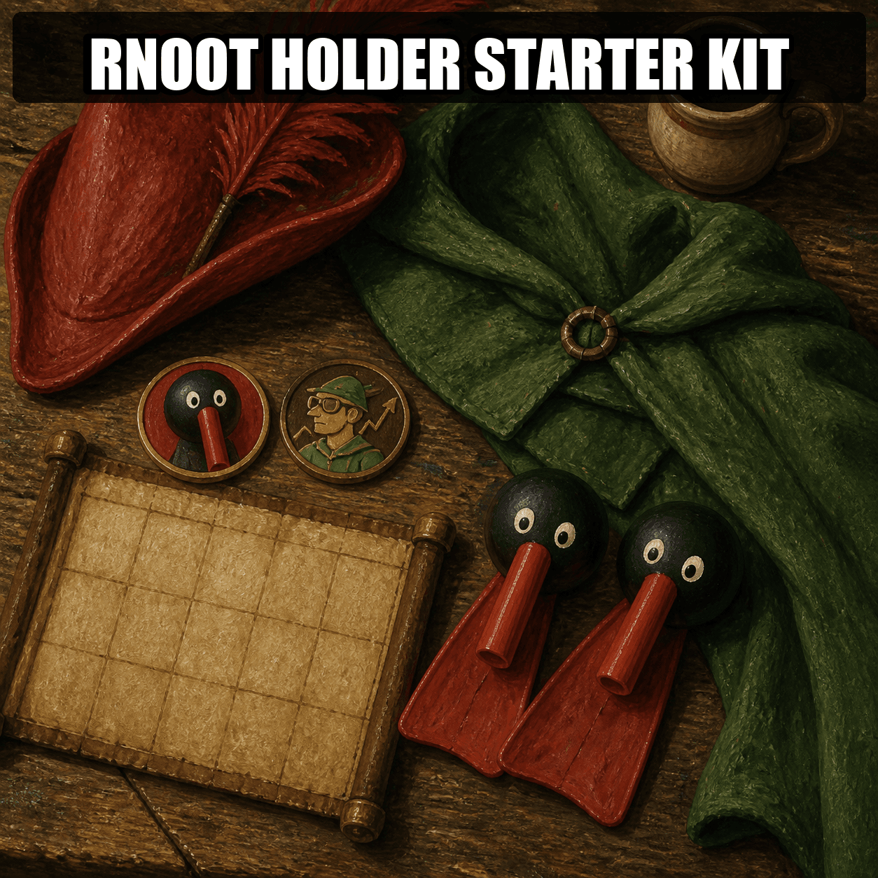 A flat lay of Robin Noot holder essentials