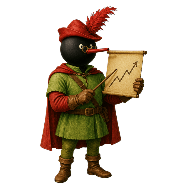 Robin Noot studying the market chart